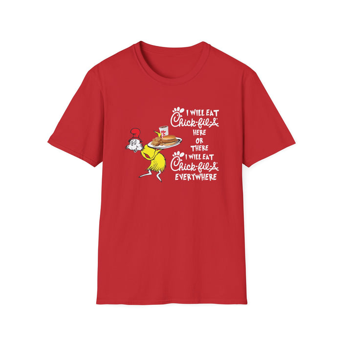 I Will Eat Chick Fil A Here Or There Unisex T Shirt PatriotDepot