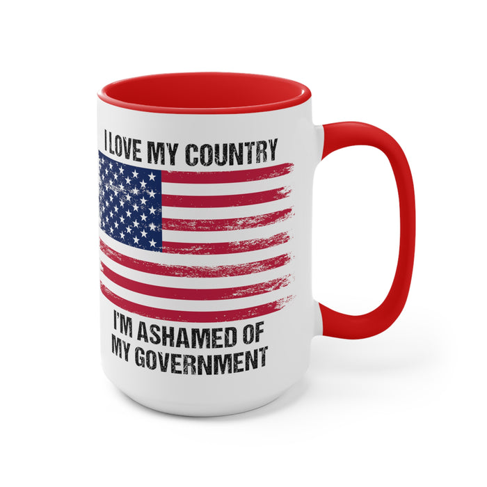I Love My Country Mug (2 sizes, 2 colors)