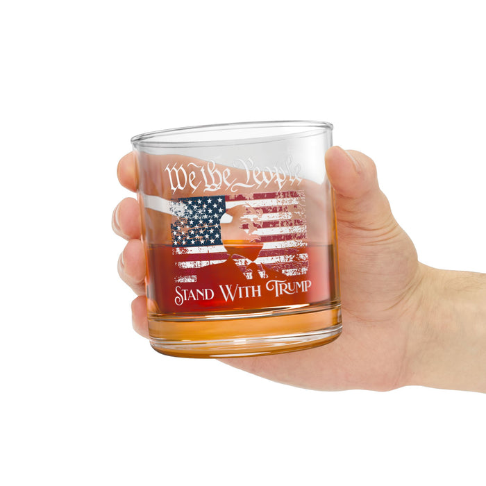 We the People Stand with Trump USA Glass