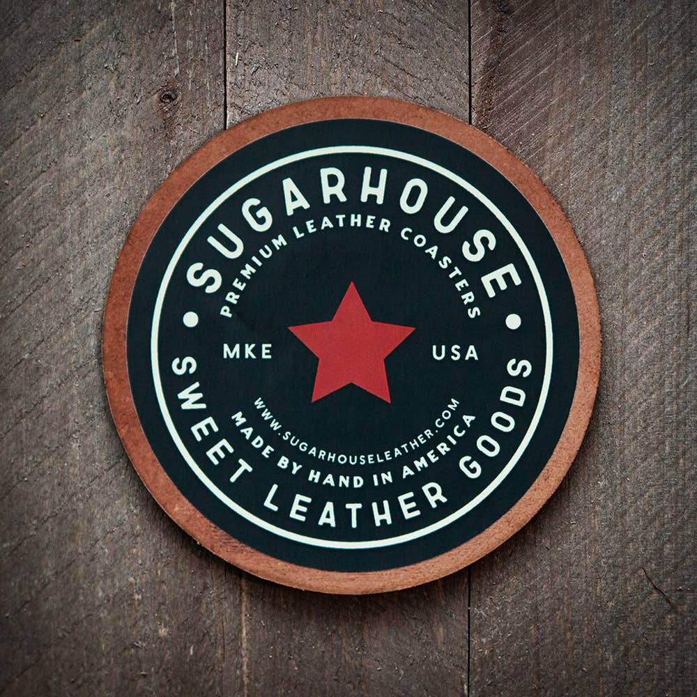 12 Gauge Shotgun Shell Solid Leather Coaster | Handcrafted 4" - PatriotDepot.com
