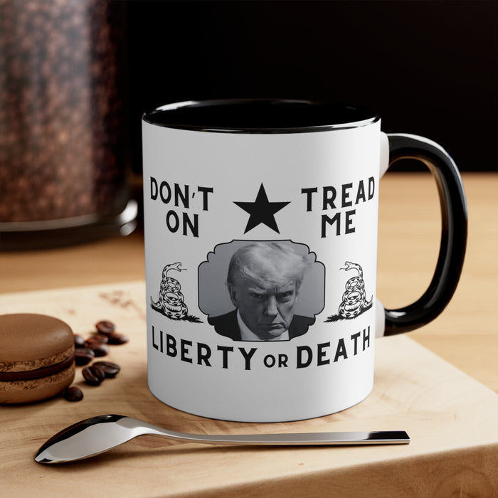 Trump Mugshot DTOM Liberty or Death Mug (3 Colors, 2 Sizes)