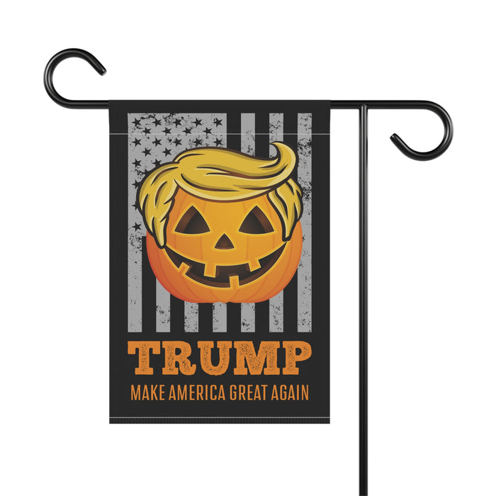 Trump Pumpkin MAGA Garden Flag