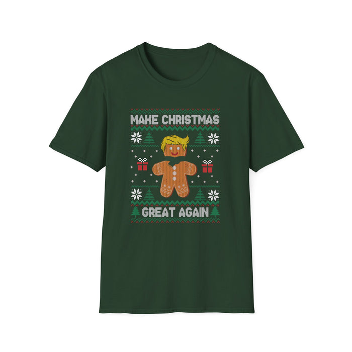 Gingerbread Trump Make Christmas Great Again Ugly Sweater Design T-Shirt