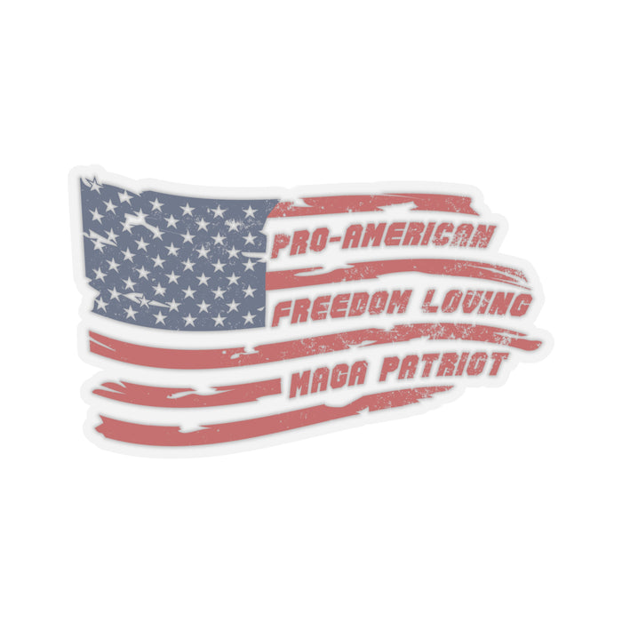 Pro-American Freedom Loving MAGA Patriot Sticker (4 sizes)