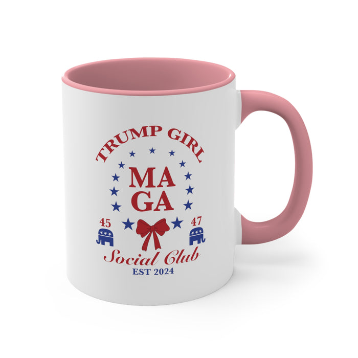 Trump Girl "MAGA Social Club" T-Shirt Mug 11oz (5 colors)