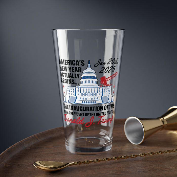 America's New Year Actually Begins January 20, 2025, Trump Pint Glass