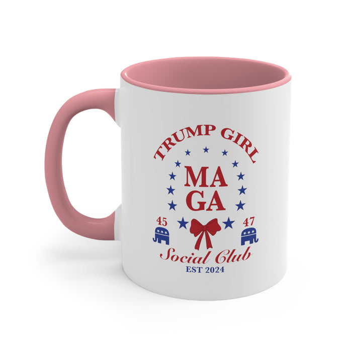 Trump Girl "MAGA Social Club" T-Shirt Mug 11oz (5 colors)