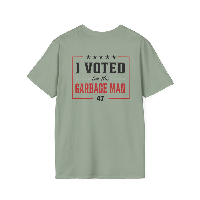 Garbage Team "I Voted For The Garbage Man" 47 T-Shirt (Front/Back Design)