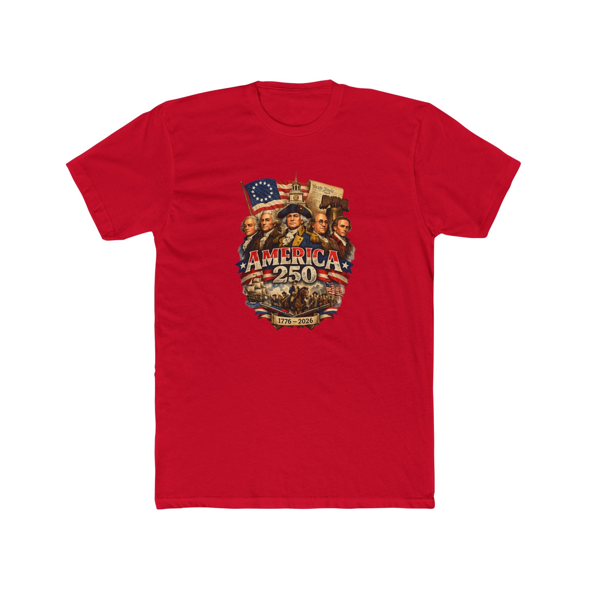 Liberty Forged: America's 250th Founding Fathers Tribute T-Shirt