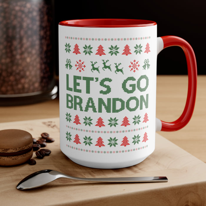 Let's Go Brandon (Ugly Sweater Design) 15oz Mug (2 Colors)