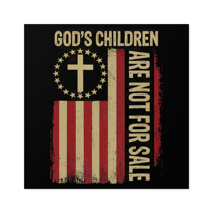 God's Children Are Not For Sale Bumper Sticker (3 Sizes) (Design 1)