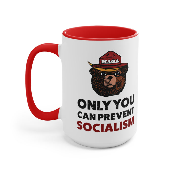 MAGA Bear: Only You Can Prevent Socialism Mug (2 Colors)