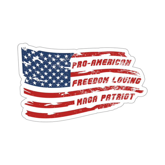 Pro-American Freedom Loving MAGA Patriot Sticker (4 sizes)