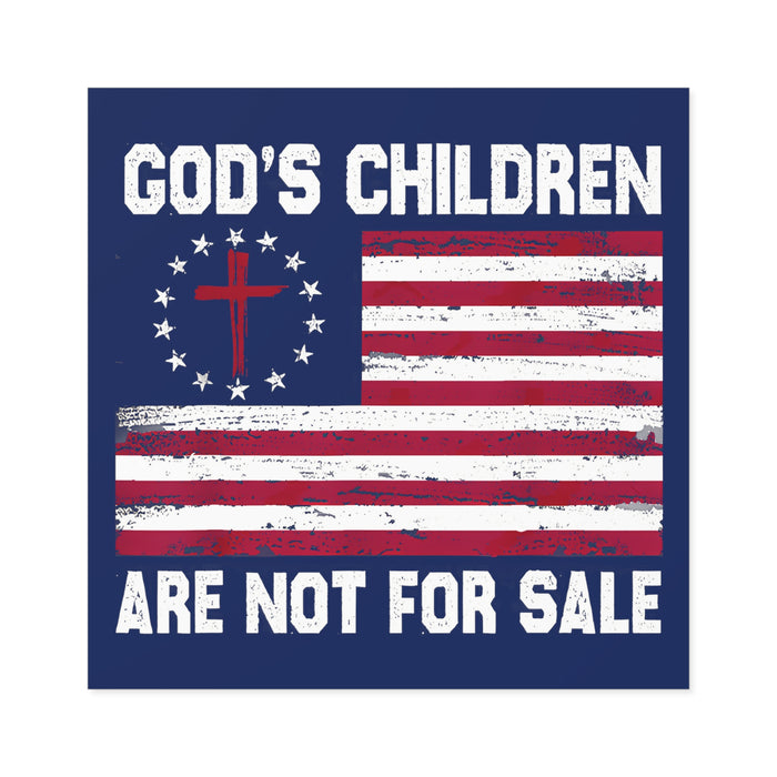 God's Children Are Not For Sale Bumper Sticker (3 Sizes)