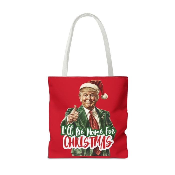 Santa Trump "I'll Be Home for Christmas" Tote Bag (3 Sizes)