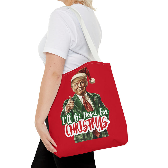 Santa Trump "I'll Be Home for Christmas" Tote Bag (3 Sizes)