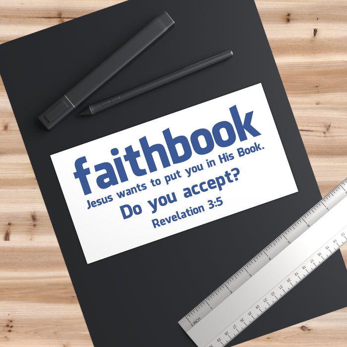 FaithBook Bumper Sticker