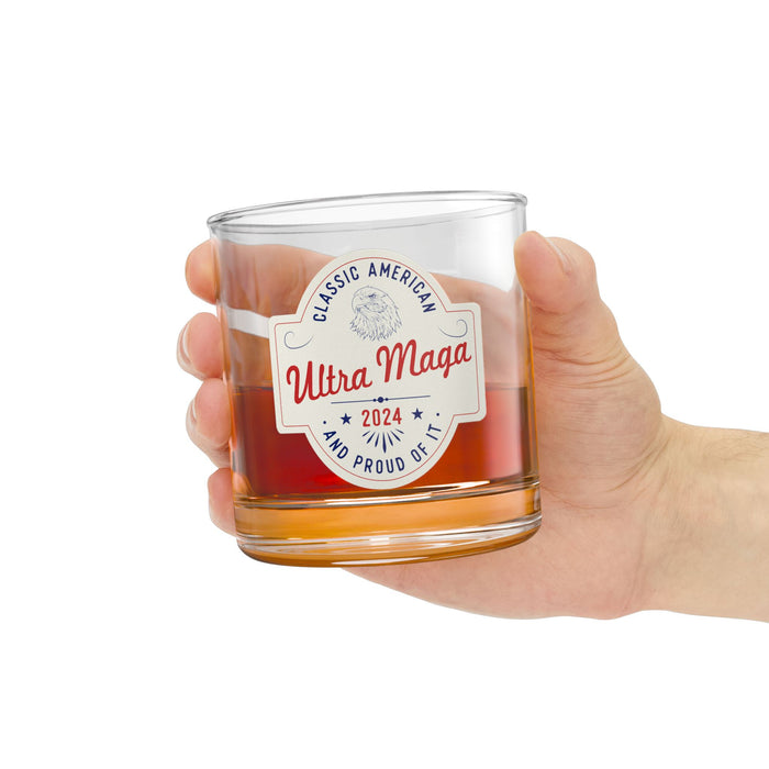 Ultra MAGA Classic American and Proud of It Rocks Glass