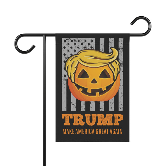 Trump Pumpkin MAGA Garden Flag