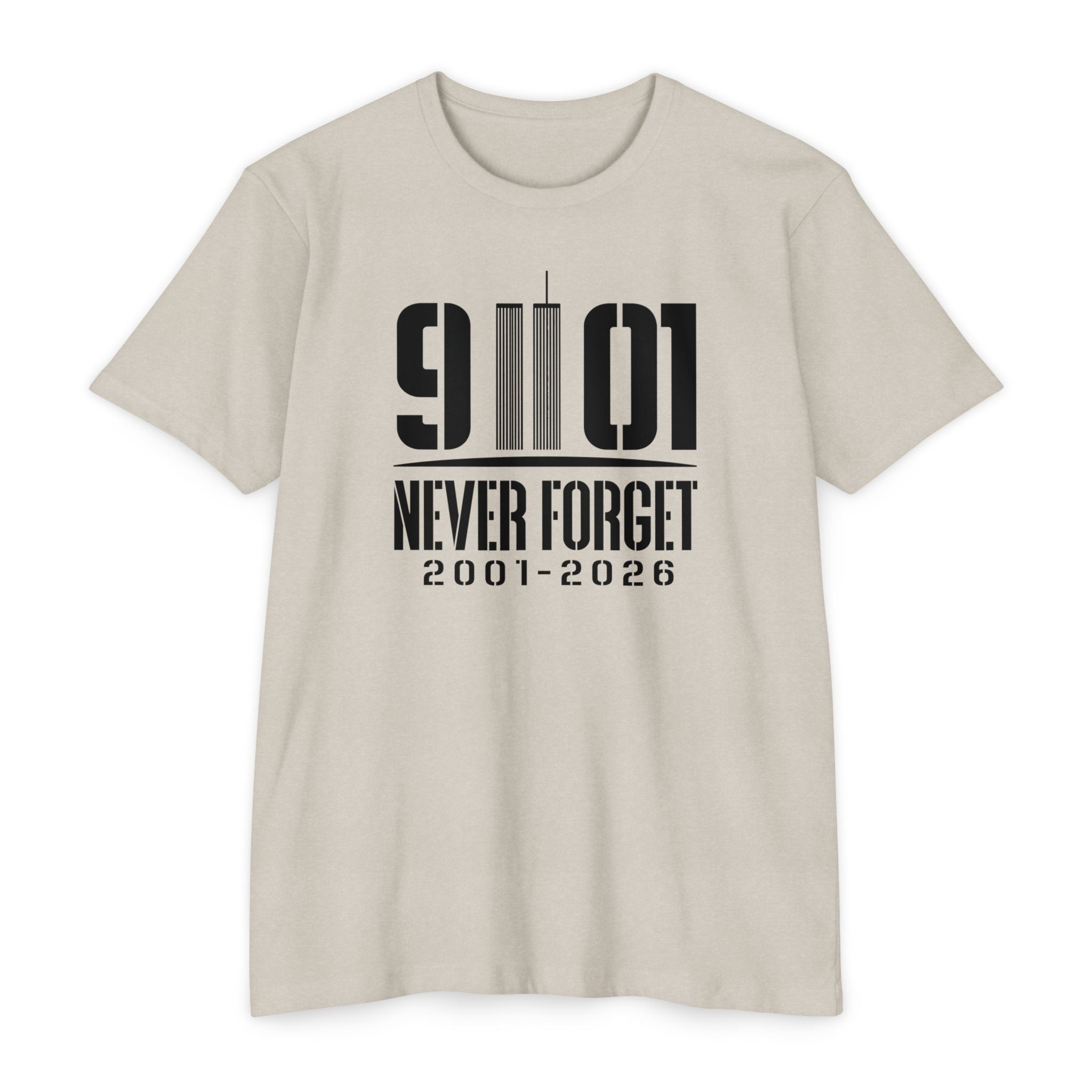 9/11 Never Forget Memorial T-Shirt — 2001-2026 | 25th Anniversary Memorial