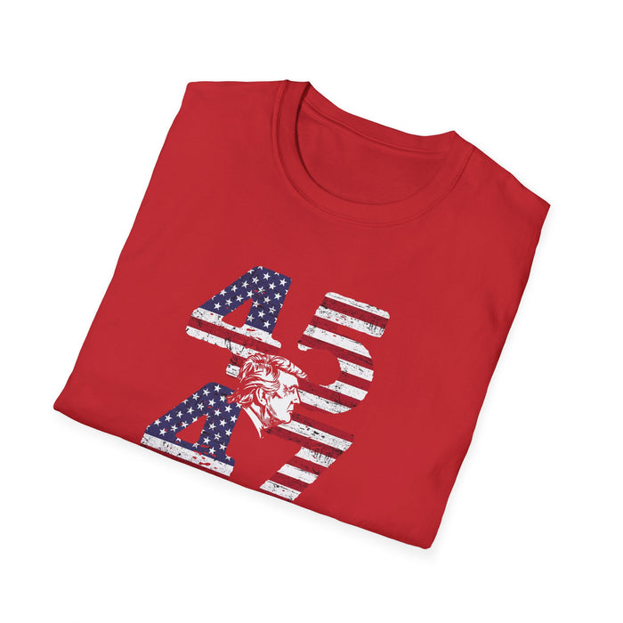 Patriotic Silhouette 45 47 Trump T-Shirt