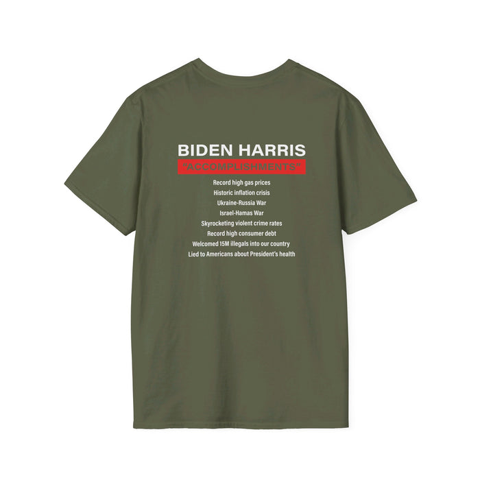 Biden Harris "Accomplishments" T-Shirt (Front & Back Design)