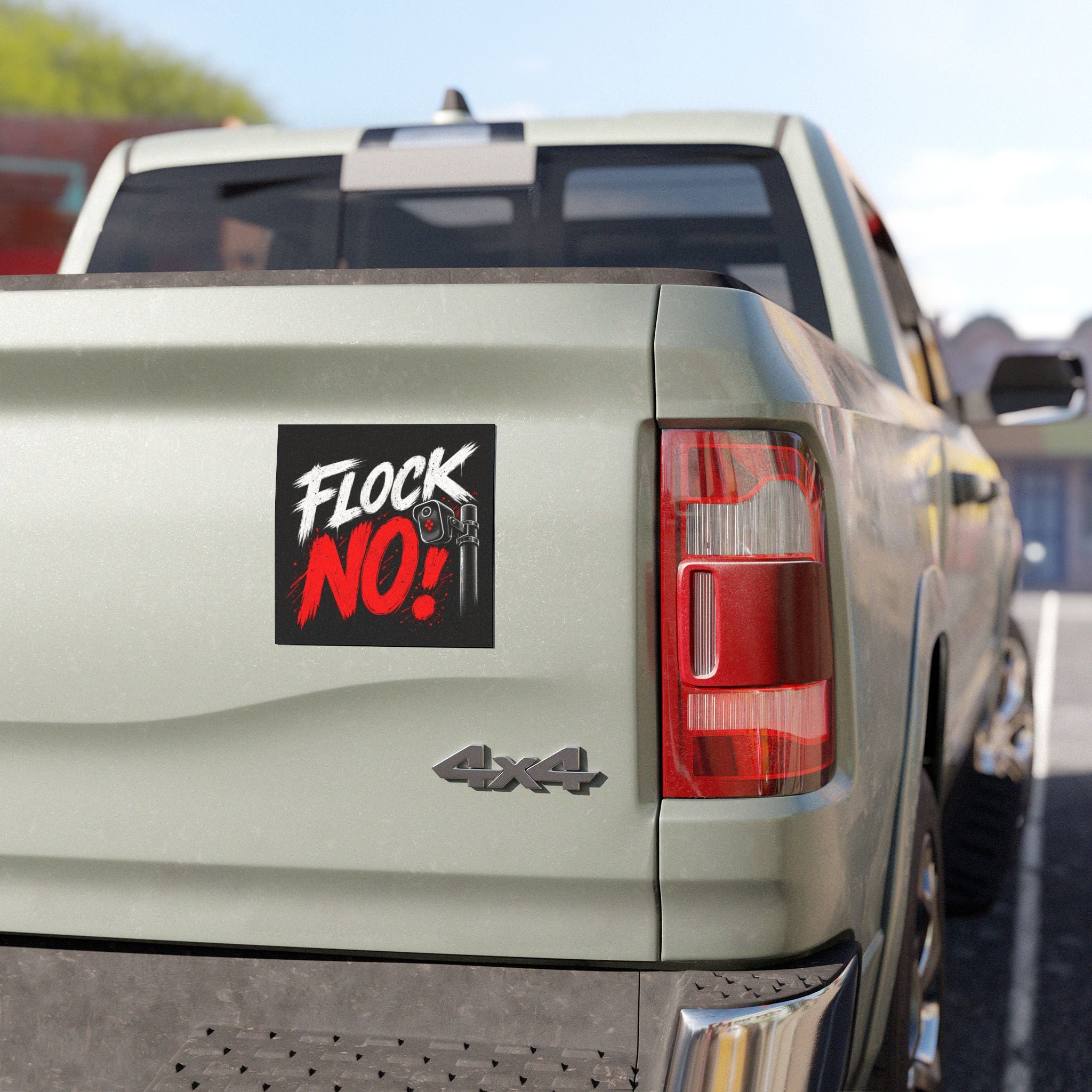 "FLOCK NO!" Anti-Surveillance Car Magnet | 5"x5" | Made in the USA