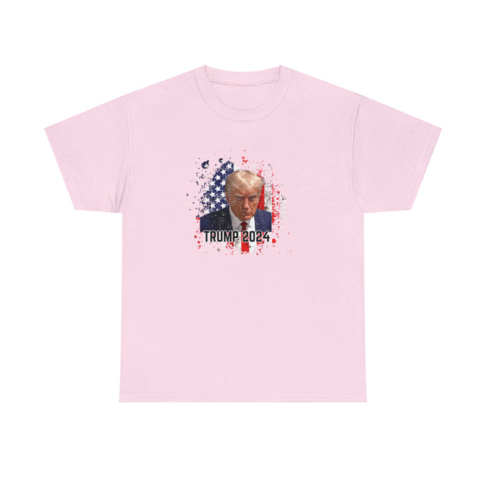 Trump 2024 Patriotic Mugshot Unisex T-Shirt (Distressed Design)