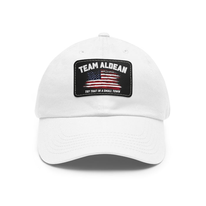 Team Aldean "Try that in a small town" Hat w/ Leather Patch