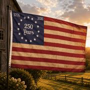 1776–2026 Betsy Ross Vintage Tribute Flag – 250 Years of America 3'x5' - PatriotDepot.com