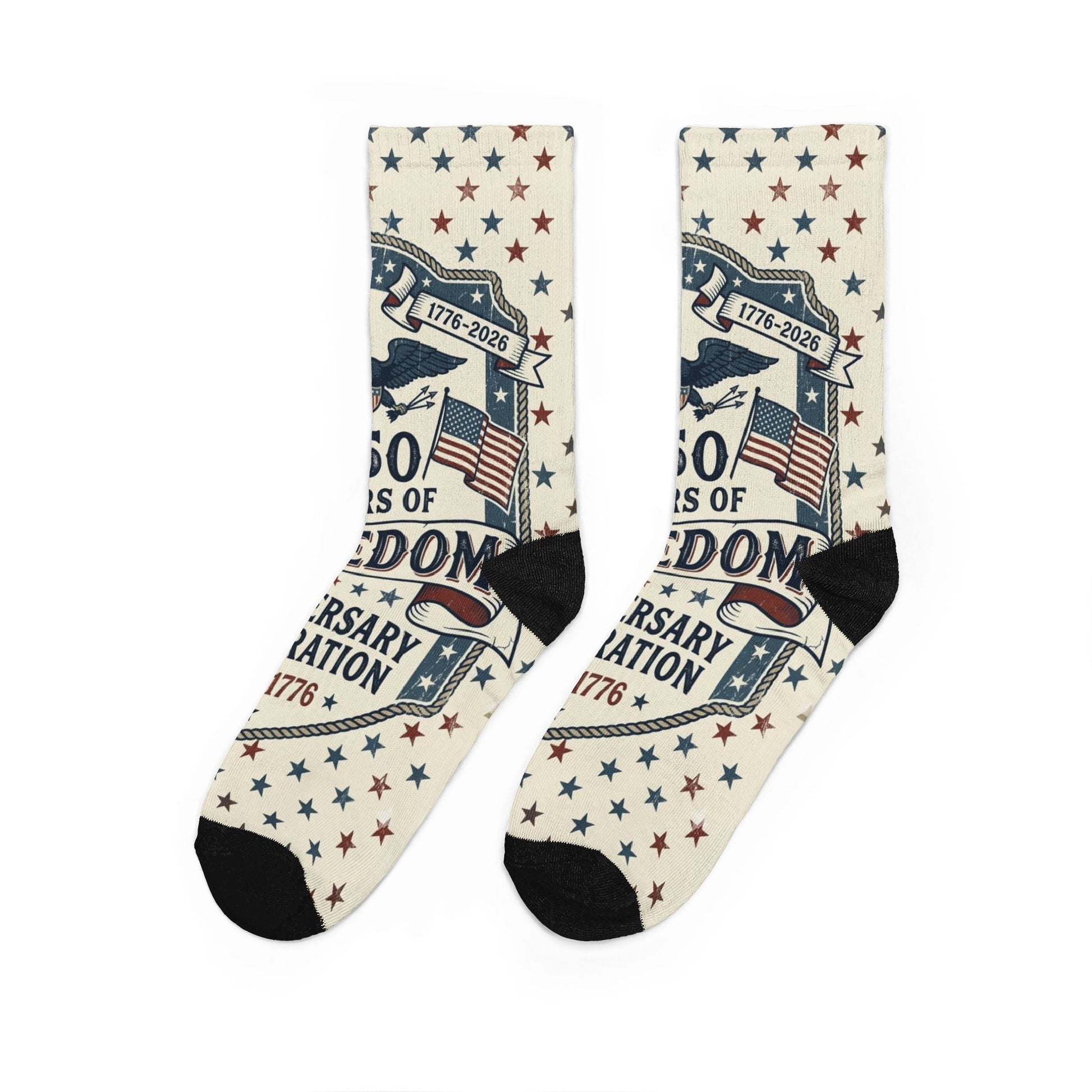 1776–2026 Freedom Anniversary Crew Socks - PatriotDepot.com