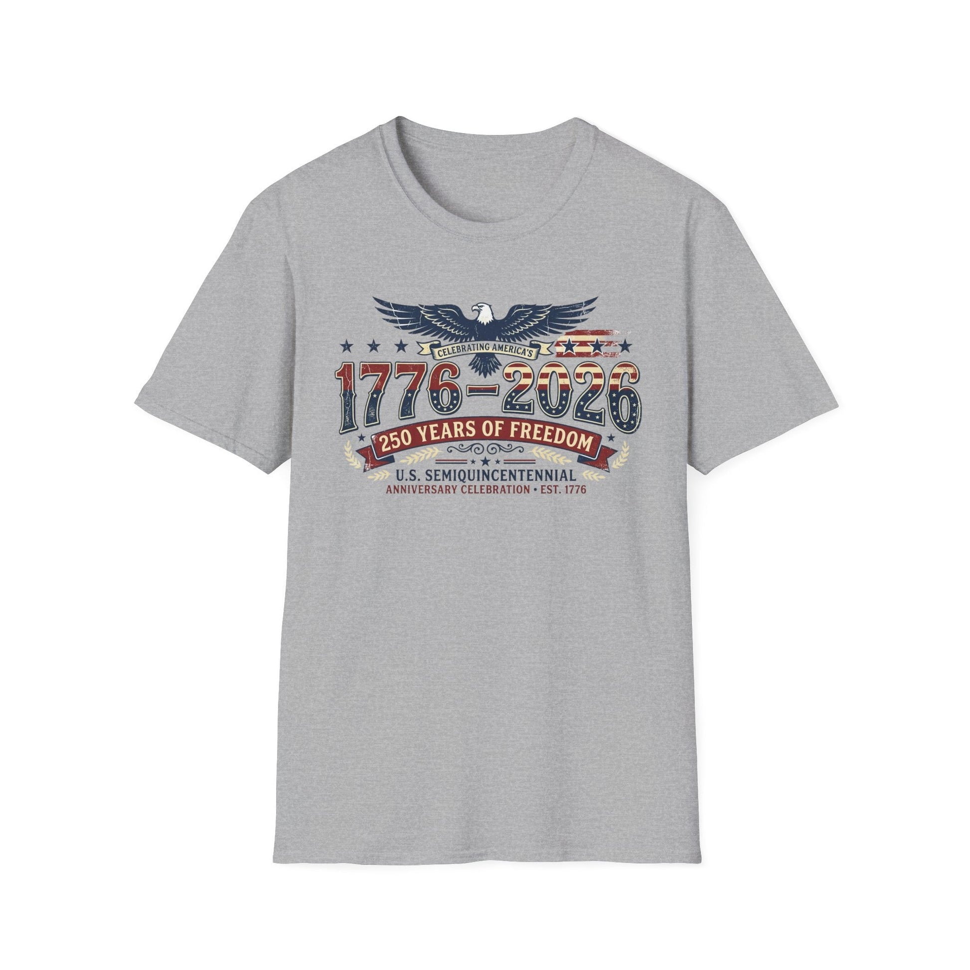 1776–2026 Semiquincentennial T-Shirt | 250 Years of American Freedom - PatriotDepot.com