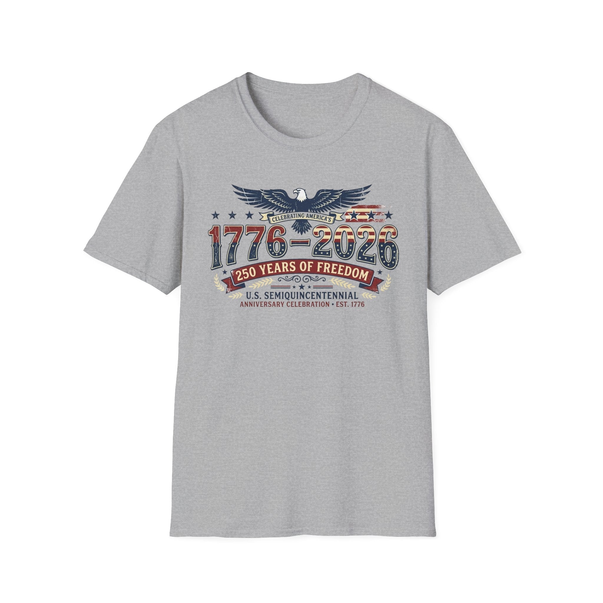 1776–2026 Semiquincentennial T-Shirt | 250 Years of American Freedom - PatriotDepot.com