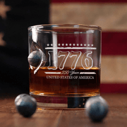 1776 250 Years United States of America Rocks Glass - PatriotDepot.com