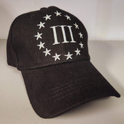1776 Circle of Stars Custom Embroidered Hat (Black) - PatriotDepot.com