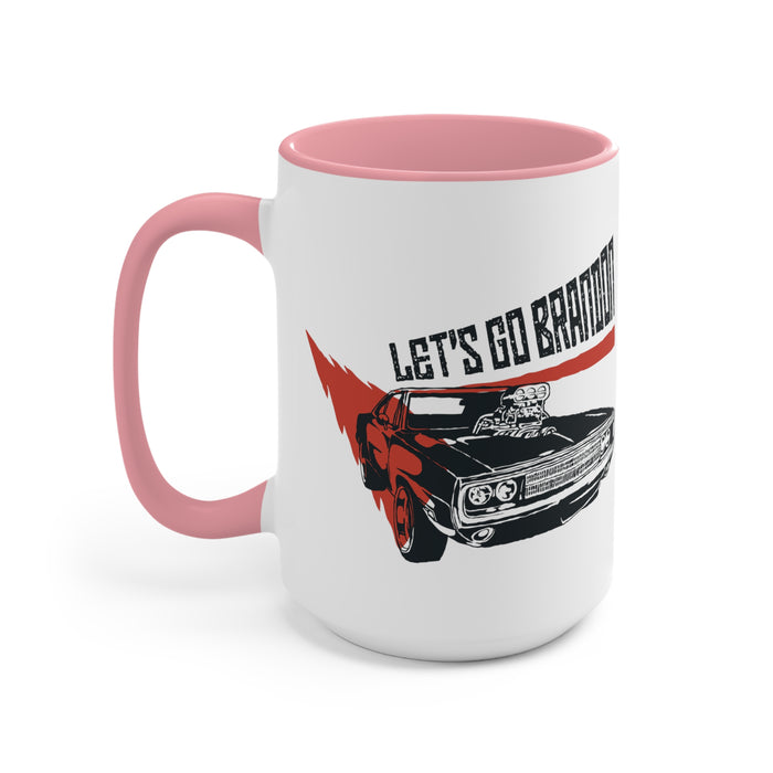 LET'S GO BRANDON, MUSCLE CAR B1 Mug (2 sizes, 2 colors)