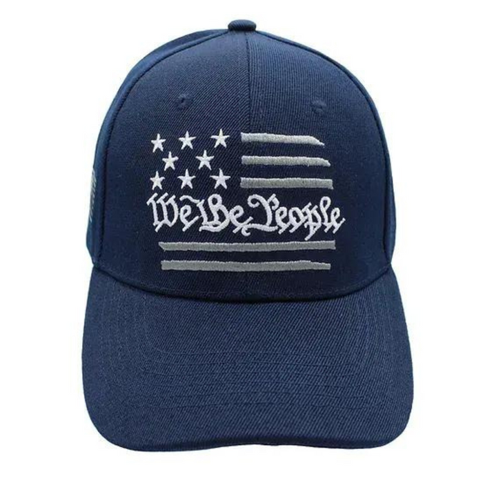 We the People (Stars & Stripes) Embroidered Hat (Navy)