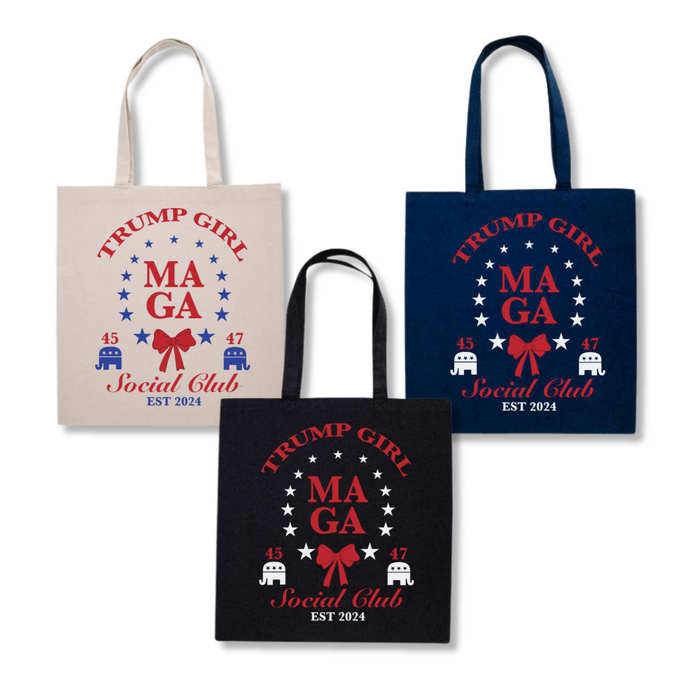 Trump Girl "MAGA Social Club" Tote Bag (3 Colors)