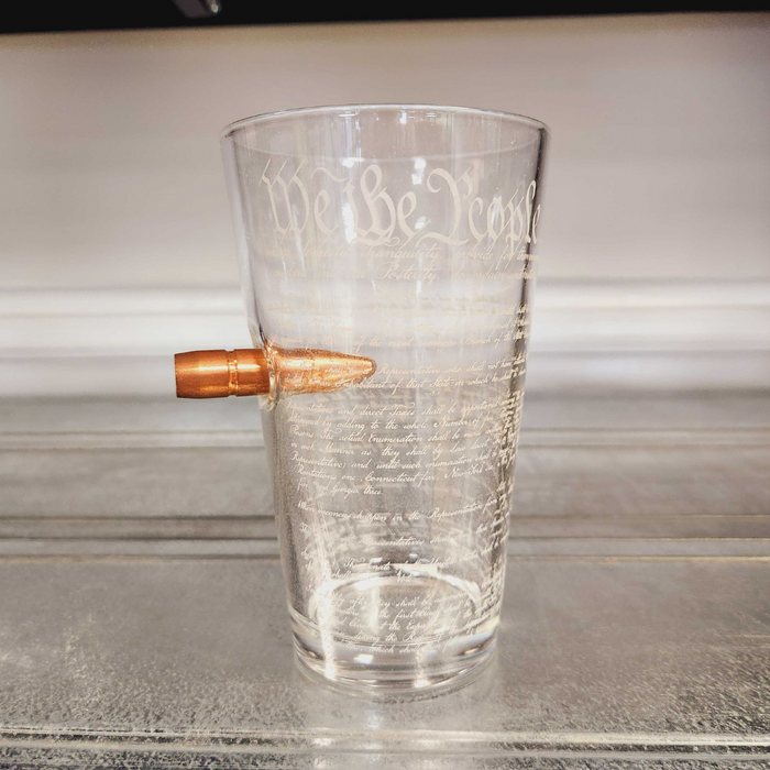 We The People Bullet Pint Glass