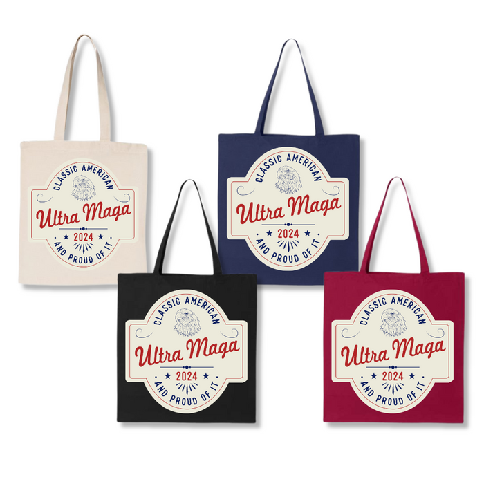 Ultra MAGA "Classic American and Proud of It" Tote Bag (4 Colors)
