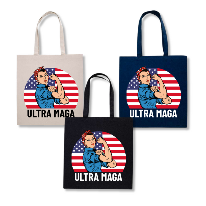 Ultra MAGA "Rosie the Riveter" Tote Bag (3 Colors)