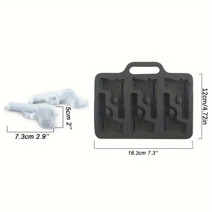 Gun Shaped Ice Mold Silicone Tray