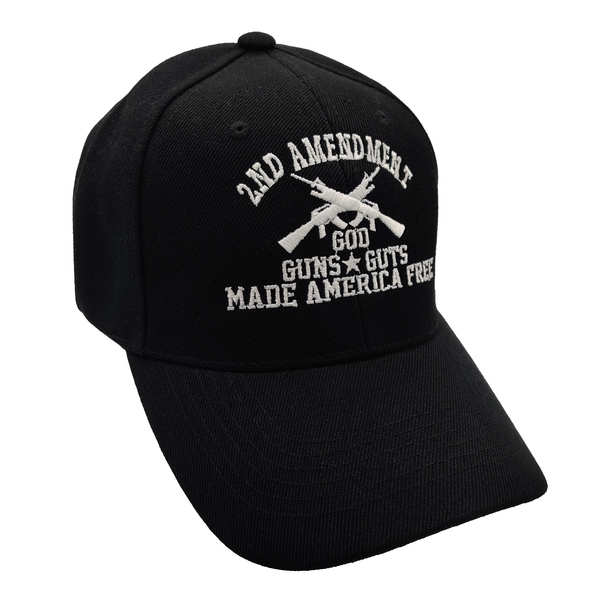 2A God Guns and Guts Made America Free Embroidered Hat