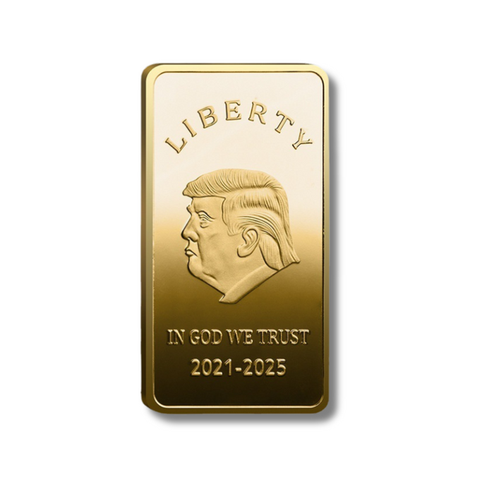Trump Gold Bar Collectible Medallion (2 Finishes)