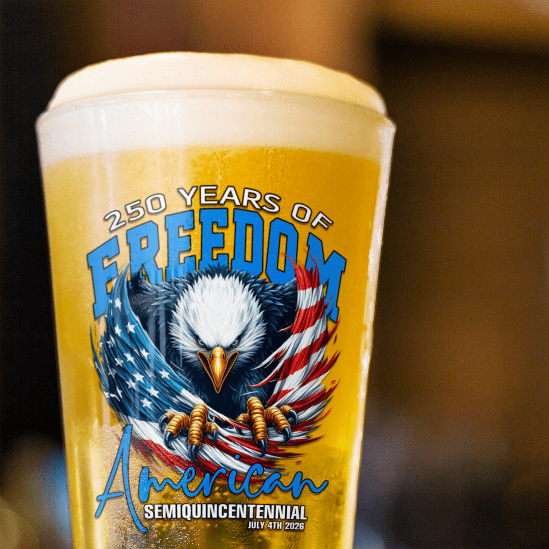 250 Years of American Freedom Glass (Semiquincentennial Edition) - PatriotDepot.com