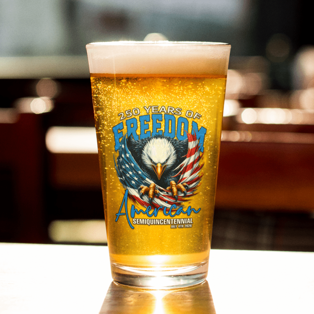 250 Years of American Freedom Glass (Semiquincentennial Edition) - PatriotDepot.com