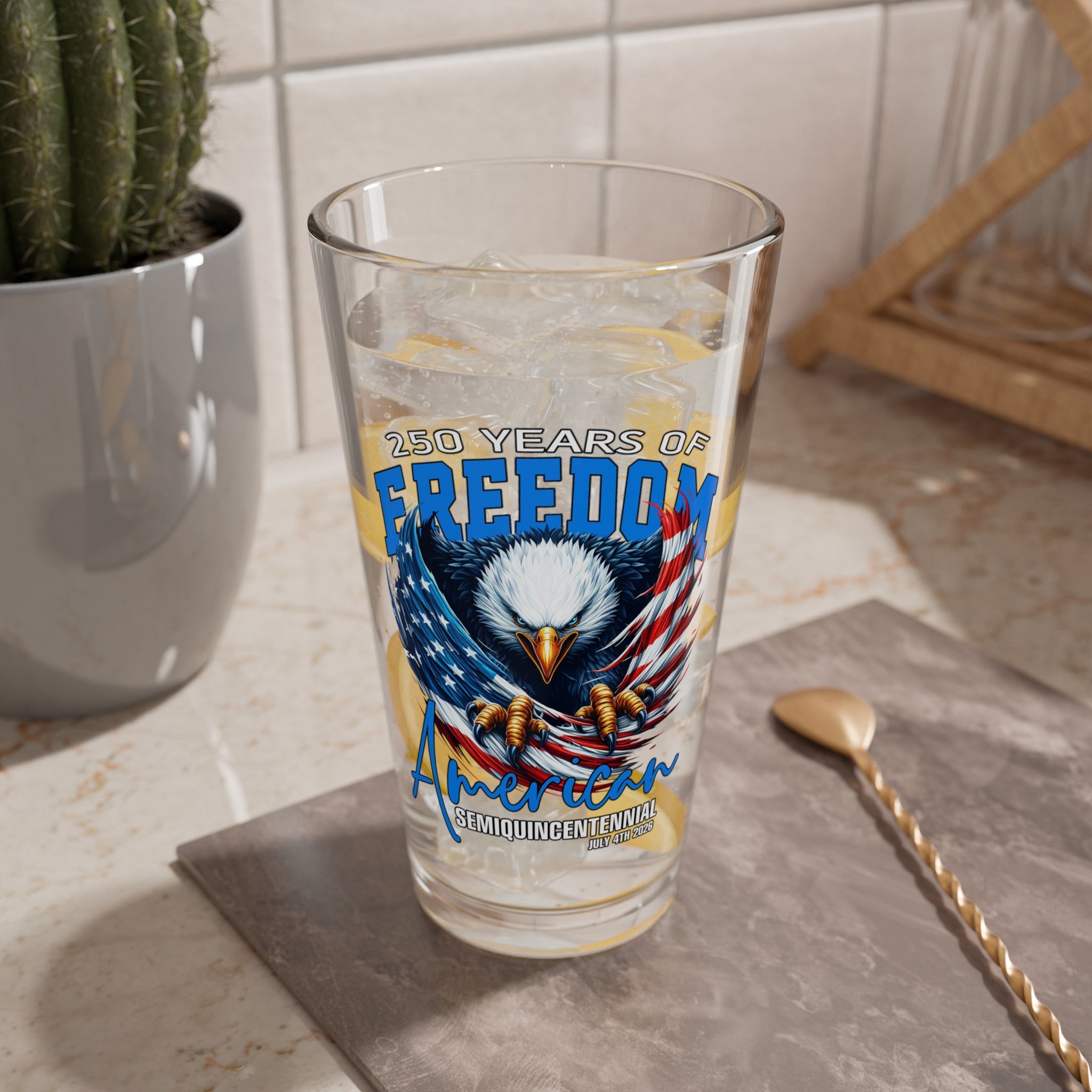 250 Years of American Freedom Glass (Semiquincentennial Edition) - PatriotDepot.com