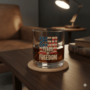 250 Years of American Freedom Rocks Glass – USA Semiquincentennial Edition - PatriotDepot.com