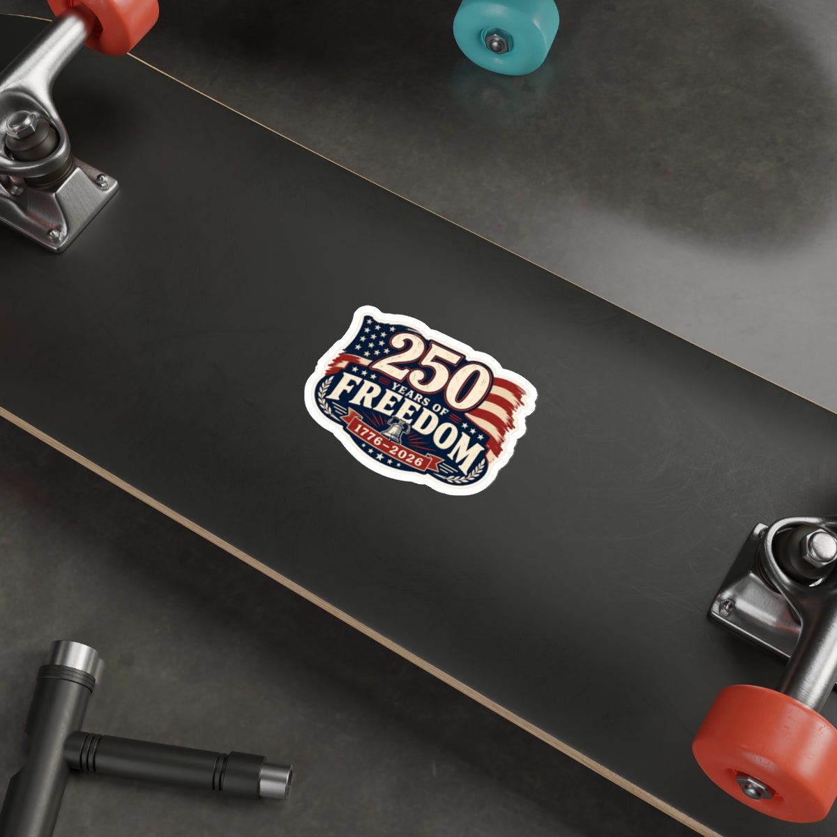 250 Years of Freedom Die - Cut Sticker — 1776–2026 - PatriotDepot.com