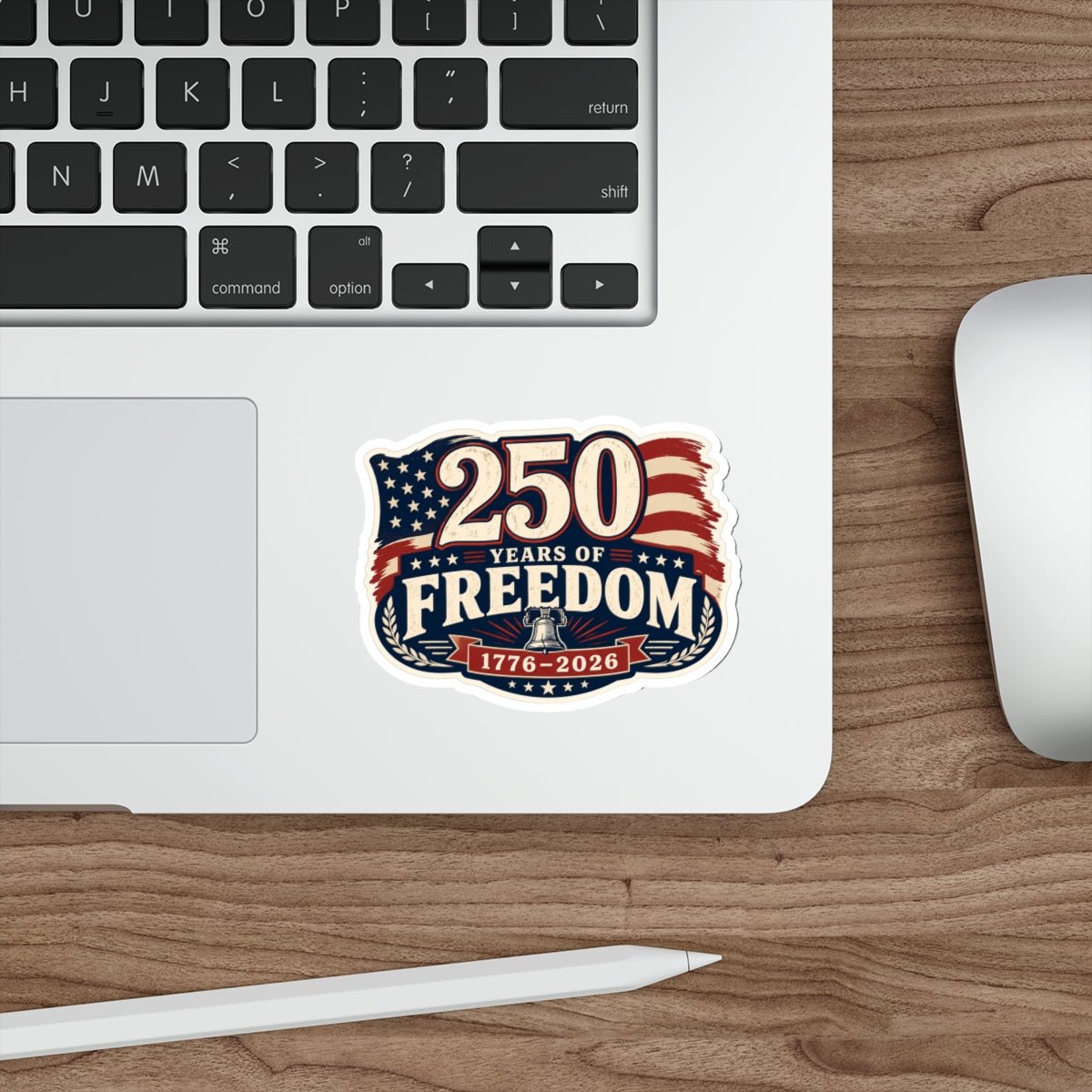 250 Years of Freedom Die - Cut Sticker — 1776–2026 - PatriotDepot.com